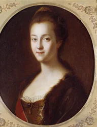 Portrait de Catherine II (1729-1796), impératrice de Russie, XVIIIe siècle, Saint-Pétersbourg, palais de Peterhof