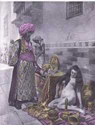 Osbech et les captifs, illustration du Décaméron de Boccace publiée par Navarre Society dans les années 1930