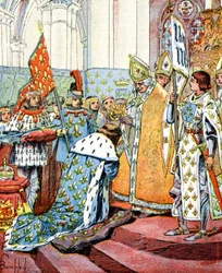 Sacre du roi de France Charles VII en présence de Jeanne d