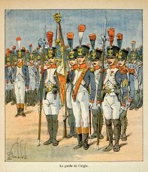 Illustration par Louis Bombled (1862-1927) du livre « Le Mémorial de Sainte-Hélène » du comte Emmanuel de Las Cases (1766-1842) : La garde de l