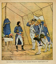 Illustration de Louis Bombled (Le Mémorial de Sainte-Hélène) : Les vieux soldats de l