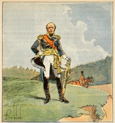 Illustration de Louis Bombled (1862-1927) du livre « Le Mémorial de Sainte-Hélène » du comte Emmanuel de Las Cases (1766-1842) : Portrait du maréchal Louis Nicolas Davout (1777-1823), duc d
