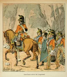 Illustration de Louis Bombled (1862-1927) du livre « Le Mémorial de Sainte-Hélène » du comte Emmanuel de Las Cases (1766-1842) : Las Cases arrêté par ordre de Hudson Lowe (1769-1844)