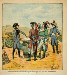 Napoléon Bonaparte expose son plan pour prendre Toulon aux commissaires de la République