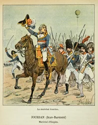 Le maréchal Jean Baptiste Jourdan à la tête de ses troupes