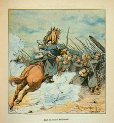 Mort du colonel prussien Kontski pendant les combats de Poupry en décembre 1870, Collection privée