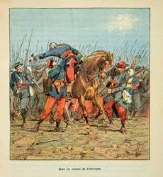 Bataille de Coulmiers le 9 novembre 1870, mort du colonel Couderc de Fonlongue