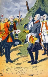 Washington reçoit la reddition de Yorktown