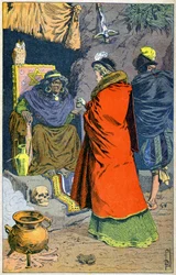 Sorcière vendant des philtres au XVIe siècle