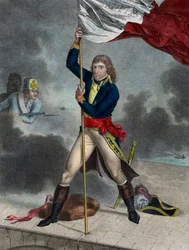 Napoléon Bonaparte pendant la bataille du pont d