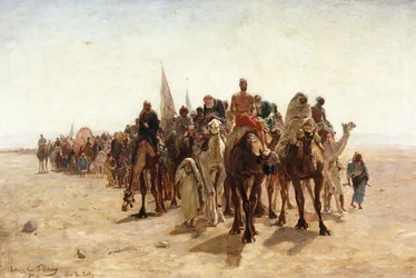 Pèlerins allant à la Mecque, 1890