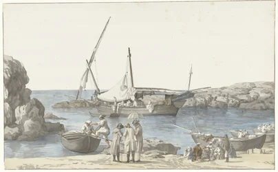 Vue de Tarente et du port de Luogo Vivo (Voyage en Italie, en Sicile et à Malte - 1778)