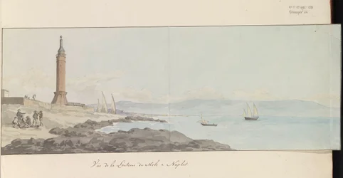 Vue du phare du Mole à Naples