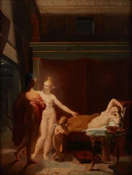 Paris et Hélène Vénus et Amour escortent Paris à la chambre de Hélène, 1800