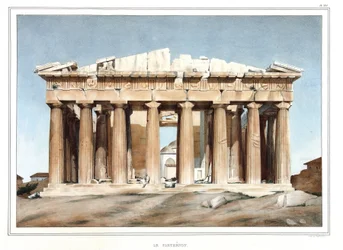 Le Parthénon. dans « Voyage à Athènes et Constantinople, ou collection de portraits grecs et ottomans, vues et costumes, peints sur place d