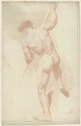 Nu masculin, debout, vu de dos