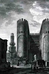 Bab El-Futuh (Porte des Victoires) gravé par Pierre Nicolas Ransonette de Volume III de 