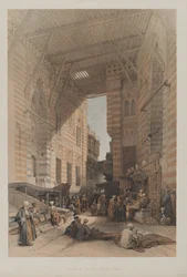 Égypte et Nubie, Volume III : Bazar des marchands de soie, Le Caire, 1848