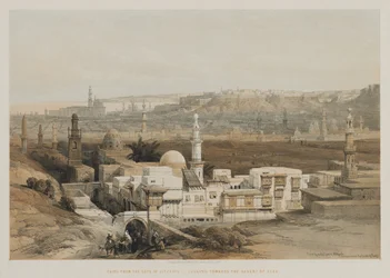Égypte et Nubie, Volume III : Le Caire depuis la porte de Citzenib, en direction du désert de Suez