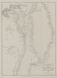 Égypte et Nubie, Volume III : Carte pour illustrer les croquis de David Roberts, Esq : R.A. en Égypte et Nubie 1849