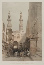 Égypte et Nubie, Volume III : Minarets et grande entrée des Metwaleys, au Caire, 1848