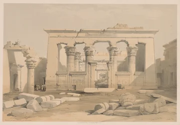 Égypte et Nubie : Volume I - N° 28, Portique du Temple de Kalabsha, 1838