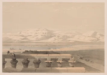 Égypte et Nubie : Volume I - N° 30, Chaîne de Montagnes Libyenne depuis le Temple de Louxor