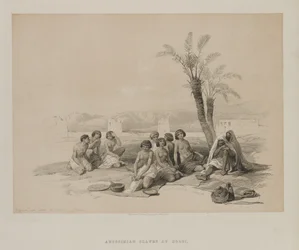 Égypte et Nubie, Volume I : Esclaves abyssiniens se reposant à Korti-Nubie