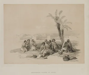 Égypte et Nubie, Volume I : Esclaves abyssins se reposant à Korti-Nubie, 1847