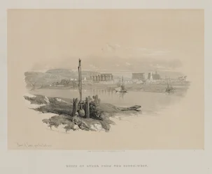 Égypte et Nubie, Volume I : Ruines de Louxor depuis le sud-ouest