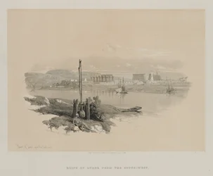 Égypte et Nubie, Volume I : Ruines de Louxor depuis le sud-ouest