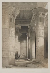 Égypte et Nubie, Volume I : Vue sous le Grand Portique du Temple, Philae, 1846