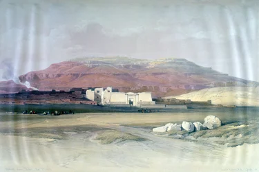 Medinet Abou, Thèbes, 8 décembre 1832, Égypte, XIXe siècle