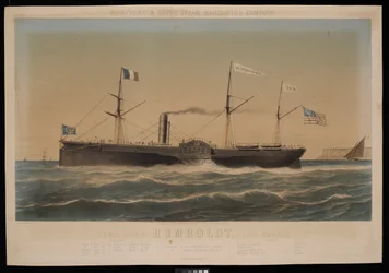 Compagnie de navigation à vapeur de New York & Havre U.S. Mail Steamship Humboldt, D Lines, Commander