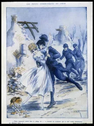 Soldats entrant dans la ville, l