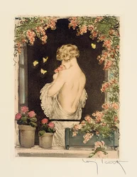 Les Quatre Saisons : Été, c.1928 (colorié à la main, pointe sèche et aquatinte)