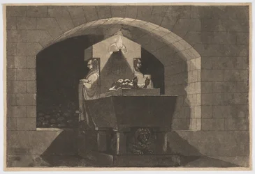 Tombeau avec cariatides