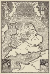 Carte montrant la situation des forêts de chasse royale où vivait Robin des Bois, 1160-1247