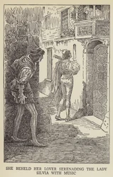 Elle a vu son amant sérénader la Dame Silvia avec de la musique