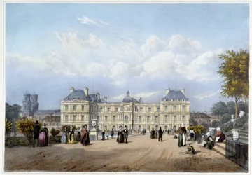 Le Palais du Luxembourg, côté jardin. Dans « Paris et ses environs »