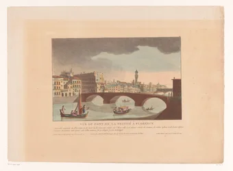 Vue du Pont de la Trinité à Florence (Vues de villes en Italie, Espagne et Égypte)