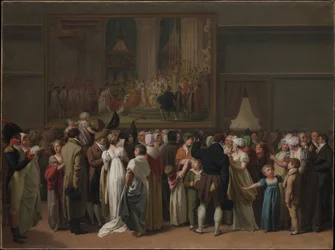 La présentation publique du « Couronnement » de David au Louvre