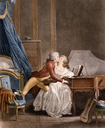 Le prélude de Nina. Gravure de Boilly