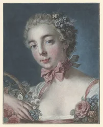 Portrait de Marie Amélie Baudouin en Flora