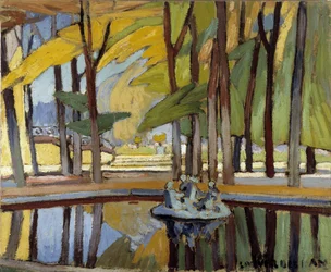 Bassin dans le parc de Versailles Peinture par Louis Mathieu Verdilhan (1875-1928) 20e siècle Mention obligatoire : Collection fondation regards de Provence, Marseille