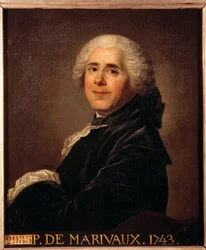 Portrait de Pierre Carlet de Chamblan de Marivaux (1688-1763). Peinture de Louis Michel van Loo (1707-1771) 1743