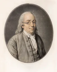 Benjamin Franklin. Portrait (gravure)