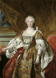 Espagnol : Isabel Farnesio, reina de España Portrait officiel de la reine Isabel de Farnesio