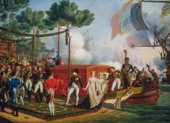 Napoléon Bonaparte et Marie Louise débarquant à Anvers