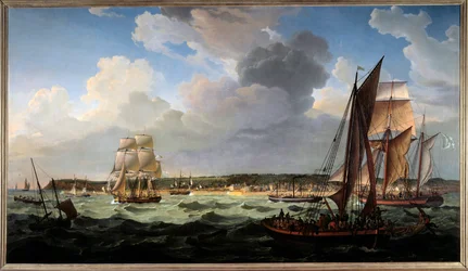 Le Havre depuis la mer. Peinture de Louis Philippe Crépin (1772-1851)